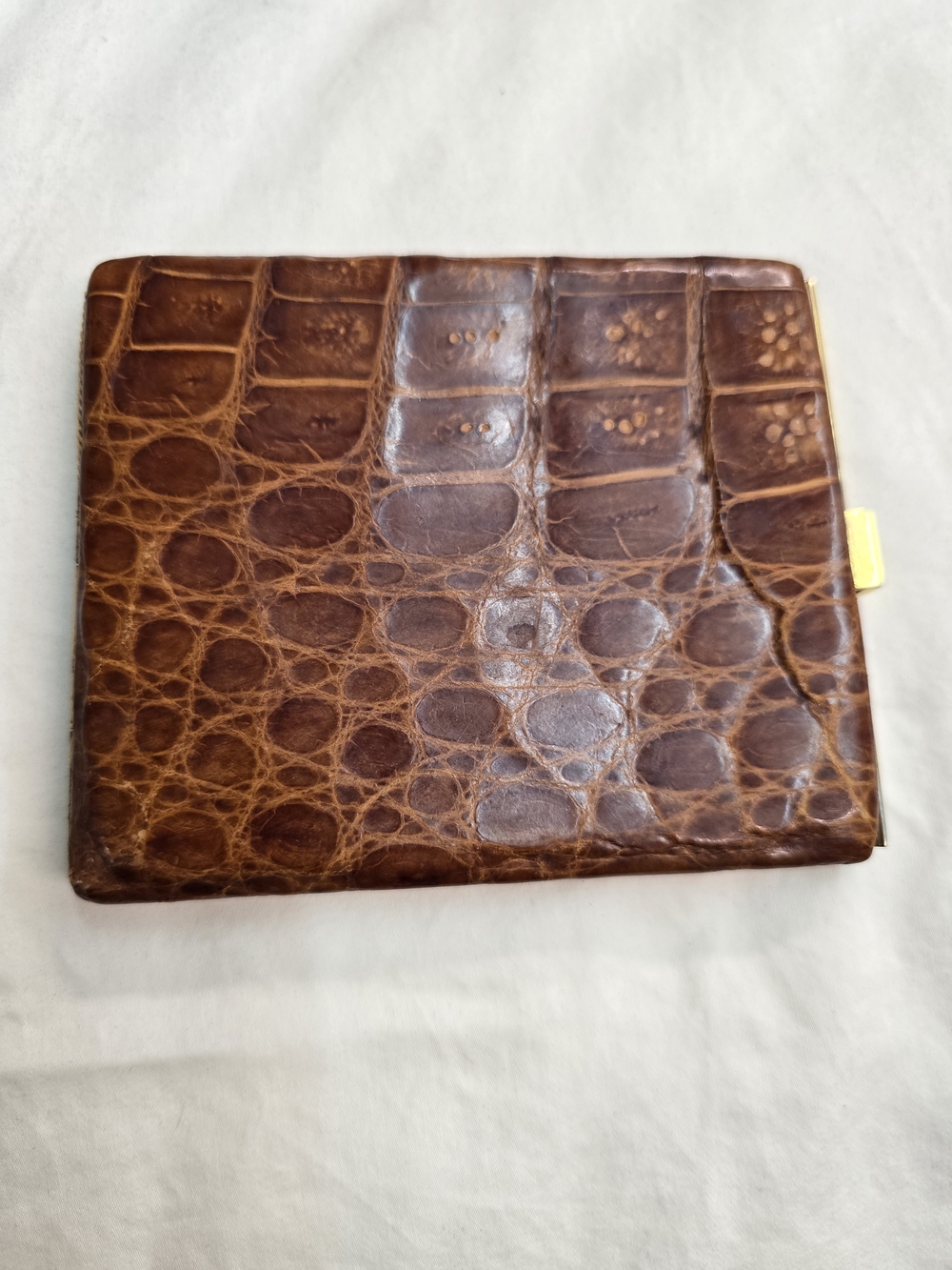 Vintage 60's Italian crocodile card case Excellent condition